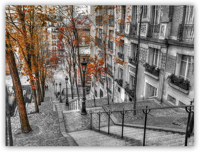 Canvas Wall Art: A Romantic Moment in Montmartre, Paris, the City of Love (48