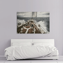 Load image into Gallery viewer, Canvas Wall Art: The Storm that Rocks the Sailing Yacht (48"x32")