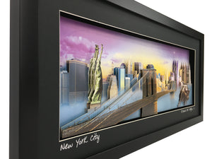 3D Pop-Up Wall Art: NYC Skyline at Daytime (24"x10.5")