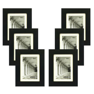 5X7 WALL AND TABLETOP BLACK PICTURE FRAMES
