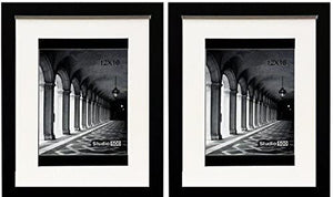Studio 500 2-Pack Smooth Wide Border Wall Picture Frames Mat for an 8x12 image