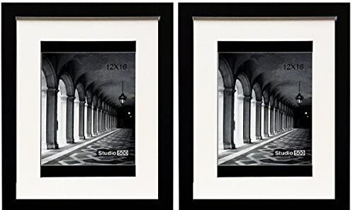 Studio 500 2-Pack Smooth Wide Border Wall Picture Frames Mat for an 8x12 image