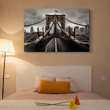Load image into Gallery viewer, Canvas Wall Art: The Famous Brooklyn Bridge-Image Used in Blue Bloods (24&quot;x20&quot;)
