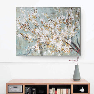 Canvas Wall Art: Nature's Beauty Blossoms Melody Painting (48"x36")