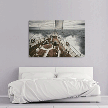Load image into Gallery viewer, Canvas Wall Art: The Storm that Rocks the Sailing Yacht (48&quot;x32&quot;)
