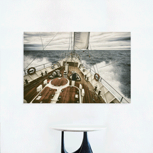 Load image into Gallery viewer, Canvas Wall Art: The Storm that Rocks the Sailing Yacht (48&quot;x32&quot;)
