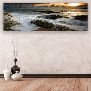 Canvas Wall Art: The Relentless Sea (58"x28")