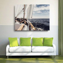 Load image into Gallery viewer, Canvas Wall Art: Yachting on a Sunday Afternoon (48&quot;x32&quot;)
