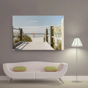 Canvas Wall Art: The Boardwalk to the Jersey Shore (48"x32")