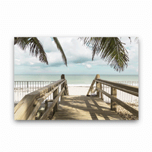 Load image into Gallery viewer, Canvas Wall Art: The Boardwalk to the Majestic Ocean (48&quot;x32&quot;)
