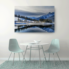 Load image into Gallery viewer, Canvas Wall Art: Reflections on the South End of Old Goat Pond (48&quot;x32&quot;)
