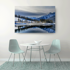 Canvas Wall Art: Reflections on the South End of Old Goat Pond (48"x32")