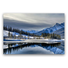 Load image into Gallery viewer, Canvas Wall Art: Reflections on the South End of Old Goat Pond (48&quot;x32&quot;)
