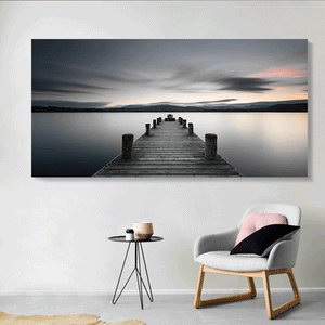 Canvas Wall Art: "The Boardwalk to the Sunset" (Various Sizes)
