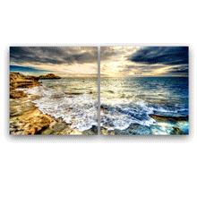 Load image into Gallery viewer, Canvas Wall Art: The Majestic Ocean; 2 panels (total size 60&quot;x30&quot;)
