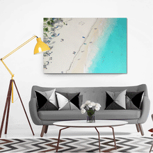 Load image into Gallery viewer, Canvas Wall Art: Miami Beach Shoreline (48&quot;x32&quot;)
