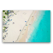 Load image into Gallery viewer, Canvas Wall Art: Miami Beach Shoreline (48&quot;x32&quot;)
