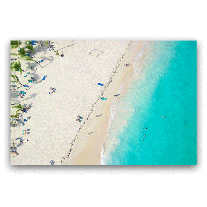 Canvas Wall Art: Miami Beach Shoreline (48