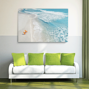 Canvas Wall Art - Hilton Head North Carolina in Color (48"x32")