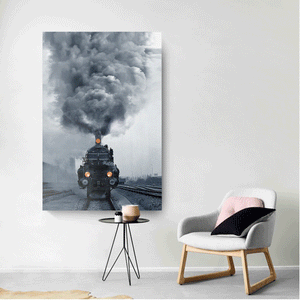 Canvas Wall Art: The Locomotive Steam Train (32"x48")