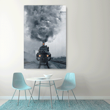 Load image into Gallery viewer, Canvas Wall Art: The Locomotive Steam Train (32&quot;x48&quot;)
