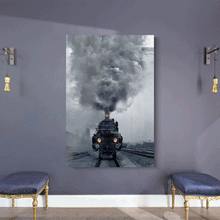 Load image into Gallery viewer, Canvas Wall Art: The Locomotive Steam Train (32&quot;x48&quot;)
