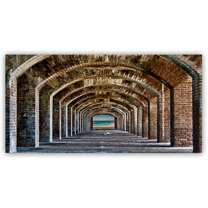 Canvas Wall Art: The Brick Arches to the Key West Ocean (58