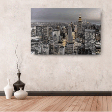 Load image into Gallery viewer, Canvas Wall Art: NYC Skyline at Night (48&quot;x32&quot;)
