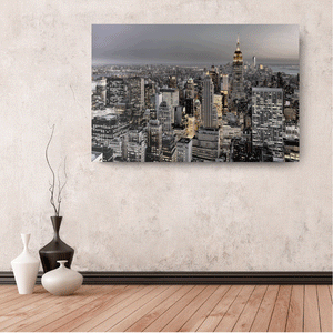 Canvas Wall Art: NYC Skyline at Night (48"x32")