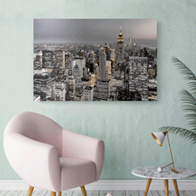 Load image into Gallery viewer, Canvas Wall Art: NYC Skyline at Night (48&quot;x32&quot;)
