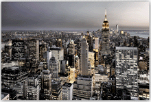 Load image into Gallery viewer, Canvas Wall Art: NYC Skyline at Night (48&quot;x32&quot;)
