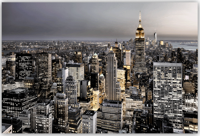 Canvas Wall Art: NYC Skyline at Night (48
