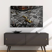 Load image into Gallery viewer, Canvas Wall Art: NYC Yellow Cabs (48&quot;x32&quot;)

