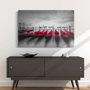 Canvas Wall Art: The Pier in Venice, Italy (48"x32")