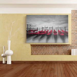 Canvas Wall Art: The Pier in Venice, Italy (48"x32")