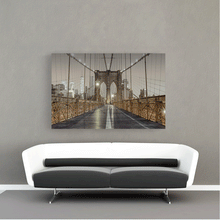 Load image into Gallery viewer, Canvas Wall Art: Brooklyn Bridge with NYC in the Background (48&quot;x32&quot;)
