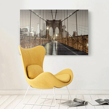 Load image into Gallery viewer, Canvas Wall Art: Brooklyn Bridge with NYC in the Background (48&quot;x32&quot;)
