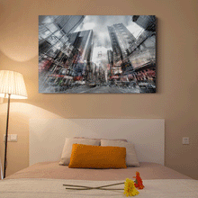 Load image into Gallery viewer, Canvas Wall Art: Times Square, NYC in Color (48&quot;x32&quot;)
