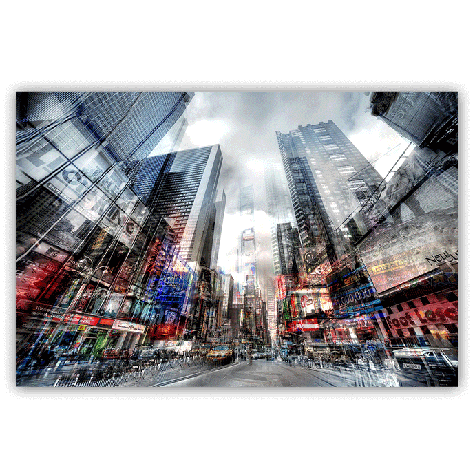 Canvas Wall Art: Times Square, NYC in Color (48