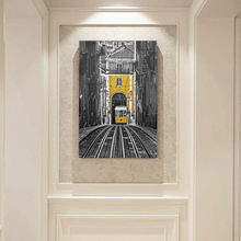 Load image into Gallery viewer, Canvas Wall Art: The Yellow Tram Car (32&quot;x48&quot;)
