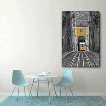 Load image into Gallery viewer, Canvas Wall Art: The Yellow Tram Car (32&quot;x48&quot;)
