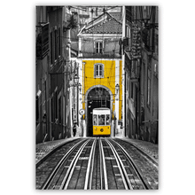 Load image into Gallery viewer, Canvas Wall Art: The Yellow Tram Car (32&quot;x48&quot;)
