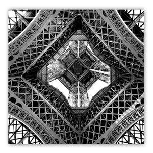 Canvas Wall Art: Within the Eiffel Tower" (32"x32")