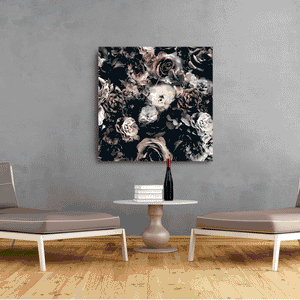 Canvas Wall Art: Nature's Beauty, a Bunch of Roses Painting (36"x36")