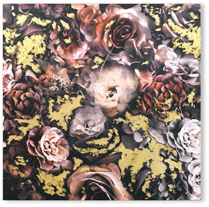 Canvas Wall Art: Nature's Beauty, a Bunch of Roses Painting (36"x36")