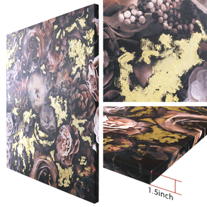 Canvas Wall Art: Nature's Beauty, a Bunch of Roses Painting (36"x36")
