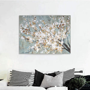 Canvas Wall Art: Nature's Beauty Blossoms Melody Painting (48"x36")