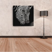 Load image into Gallery viewer, Canvas Wall Art: Two African Zebras (32&quot;x32&quot;)
