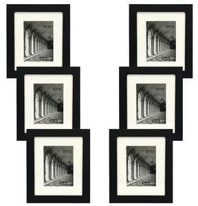 8X0 BLACK WALL AND TABLETOP PICTURE FRAMES
