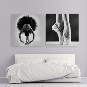 Canvas Wall Art: The Perfect Ballerina; 2 Panels (Total Size: 60"x30")